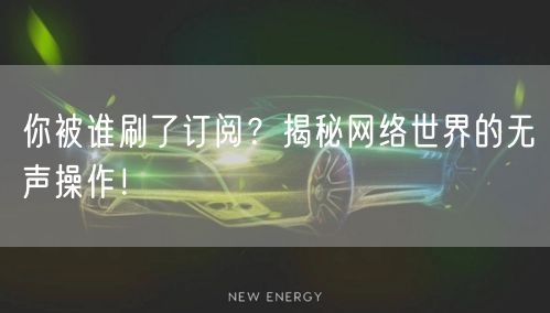 你被谁刷了订阅？揭秘网络世界的无声操作！