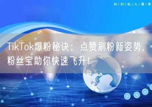 TikTok爆粉秘诀:点赞刷粉新姿势,粉丝宝助你快速飞升!