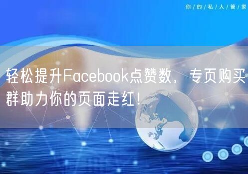 轻松提升Facebook点赞数,专页购买群助力你的页面走红!