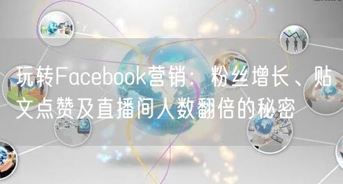 玩转Facebook营销:粉丝增长、贴文点赞及直播间人数翻倍的秘密