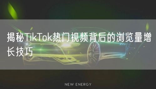 揭秘TikTok热门视频背后的浏览量增长技巧