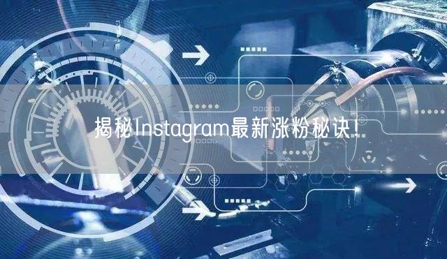 揭秘Instagram最新涨粉秘诀!