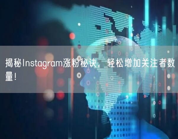 揭秘Instagram涨粉秘诀,轻松增加关注者数量!