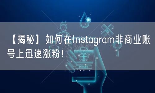 【揭秘】如何在Instagram非商业账号上迅速涨粉！