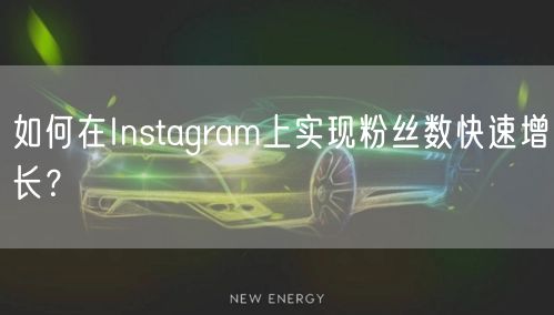 如何在Instagram上实现粉丝数快速增长？