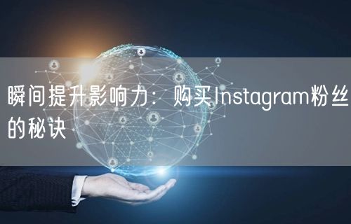 瞬间提升影响力:购买Instagram粉丝的秘诀