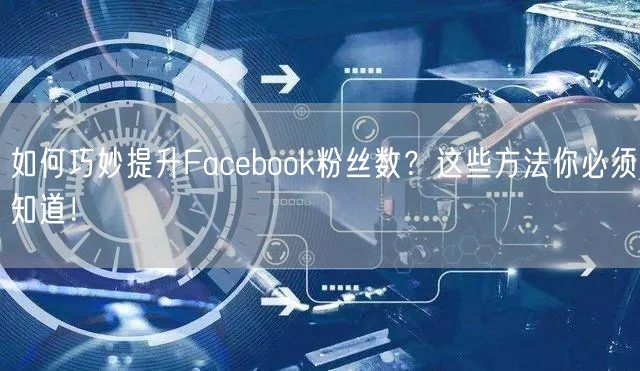 如何巧妙提升Facebook粉丝数?这些方法你必须知道!