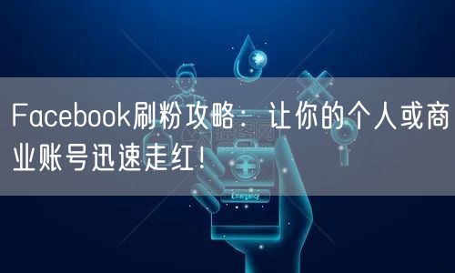 Facebook刷粉攻略:让你的个人或商业账号迅速走红!