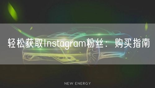 轻松获取Instagram粉丝:购买指南