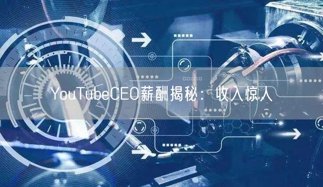YouTubeCEO薪酬揭秘:收入惊人