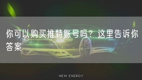 你可以购买推特账号吗?这里告诉你答案
