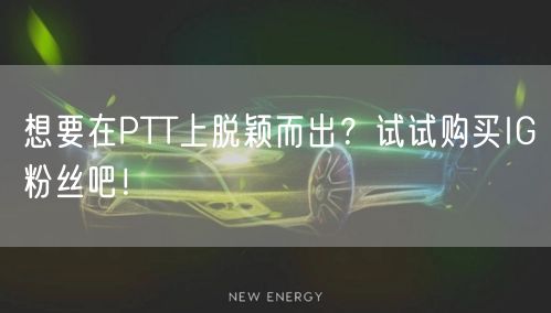 想要在PTT上脱颖而出？试试购买IG粉丝吧！