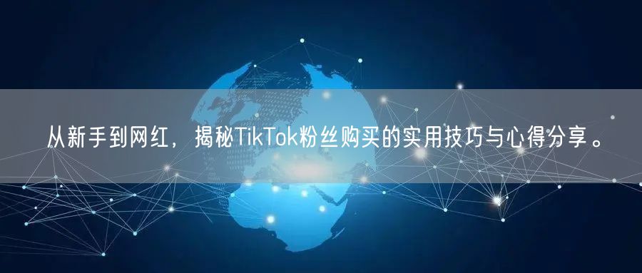 从新手到网红，揭秘TikTok粉丝购买的实用技巧与心得分享。