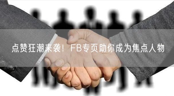 点赞狂潮来袭！FB专页助你成为焦点人物