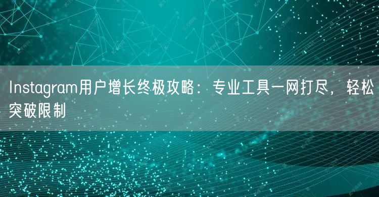 Instagram用户增长终极攻略：专业工具一网打尽，轻松突破限制