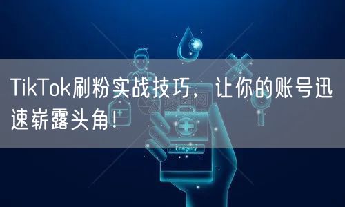TikTok刷粉实战技巧，让你的账号迅速崭露头角！