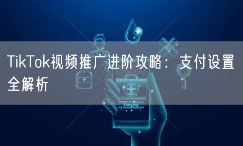 TikTok视频推广进阶攻略：支付设置全解析