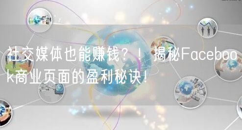 社交媒体也能赚钱？！揭秘Facebook商业页面的盈利秘诀！