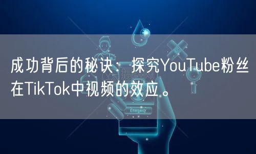 成功背后的秘诀：探究YouTube粉丝在TikTok中视频的效应。