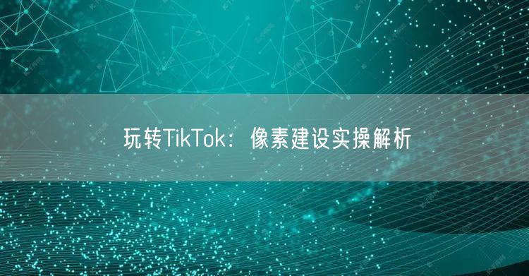 玩转TikTok：像素建设实操解析
